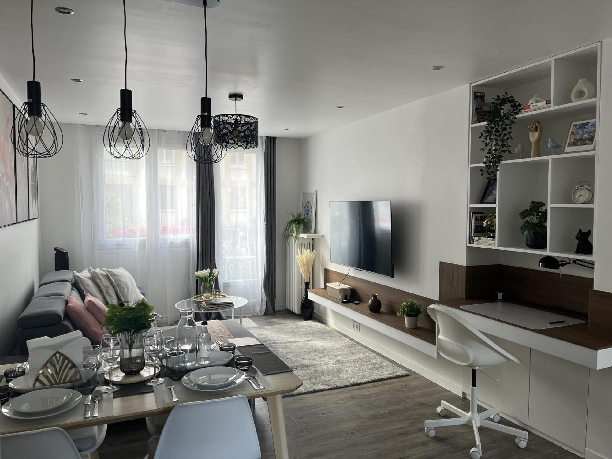 Entire 60M2 Apartment - Close To Paris - Parking - Kitchen - 2Min Rerb - Olympic'24 Bourg-la-Reine Ngoại thất bức ảnh